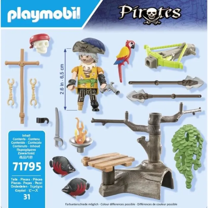 PLAYMOBIL Pirate avec arbalète et poisson 71795 PLAYMOBIL Pirate avec arbalète et poisson 71795