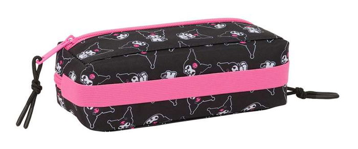 Safta Portatodos Triple Kuromi - Petit Organisateur avec Bande Élastique - 22 cm x 8.5 cm x 6 cm - Âge Minimum Recommandé: 3 ans