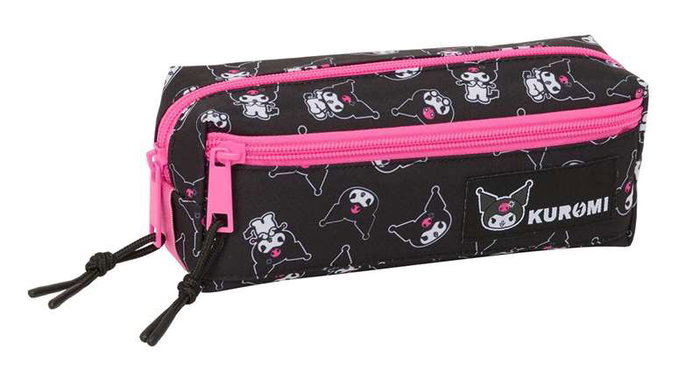 Safta Portatodos Triple Kuromi - Petit Organisateur avec Bande Élastique - 22 cm x 8.5 cm x 6 cm - Âge Minimum Recommandé: 3 ans