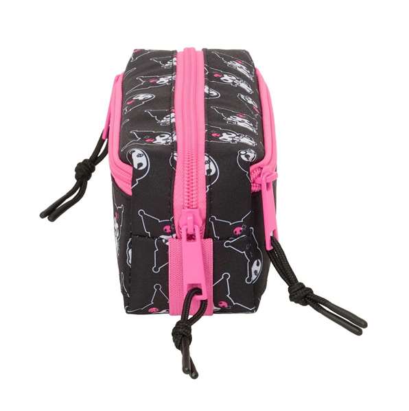 Safta Portatodos Triple Kuromi - Petit Organisateur avec Bande Élastique - 22 cm x 8.5 cm x 6 cm - Âge Minimum Recommandé: 3 ans