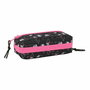 Trousse Fourre-Tout Triple Kuromi Noir Fuchsia 22 x 8,5 x 6 cm