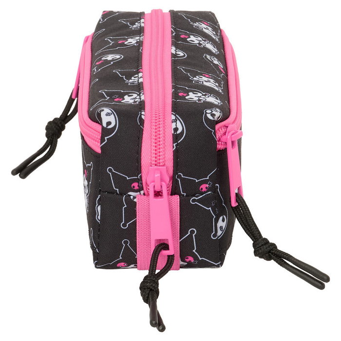 Safta Trousse Fourre-Tout Triple Kuromi Noir Fuchsia