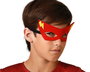 Lunettes antifaz super-héros enfant rouge avec éclairs latéraux jaunes - Accessoire déguisement pour fête, carnaval et photo