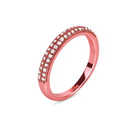 Folli Follie Bague en acier inoxydable rose taille 54