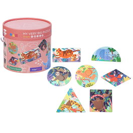 Mieredu Mi Superpuzle Formes Me101 - Puzzle éducatif en bois avec aimants - Lettres bilingues anglais/espagnol - Développement des compétences pour enfants 3 ans et plus