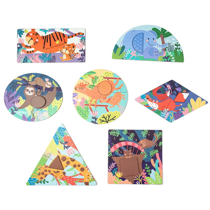 Mieredu Mi Superpuzle Formes Me101 - Puzzle éducatif en bois avec aimants - Lettres bilingues anglais/espagnol - Développement des compétences pour enfants 3 ans et plus