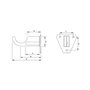 Lapafil Support de radiateur aluminium 75 mm gris