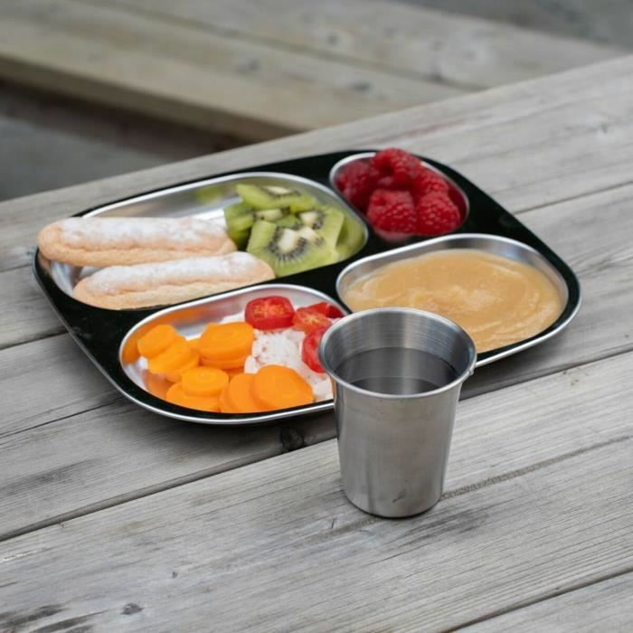 Thermobaby Plateau compartimenté 4 compartiments en Inox Thermobaby Plateau compartimenté 4 compartiments en Inox