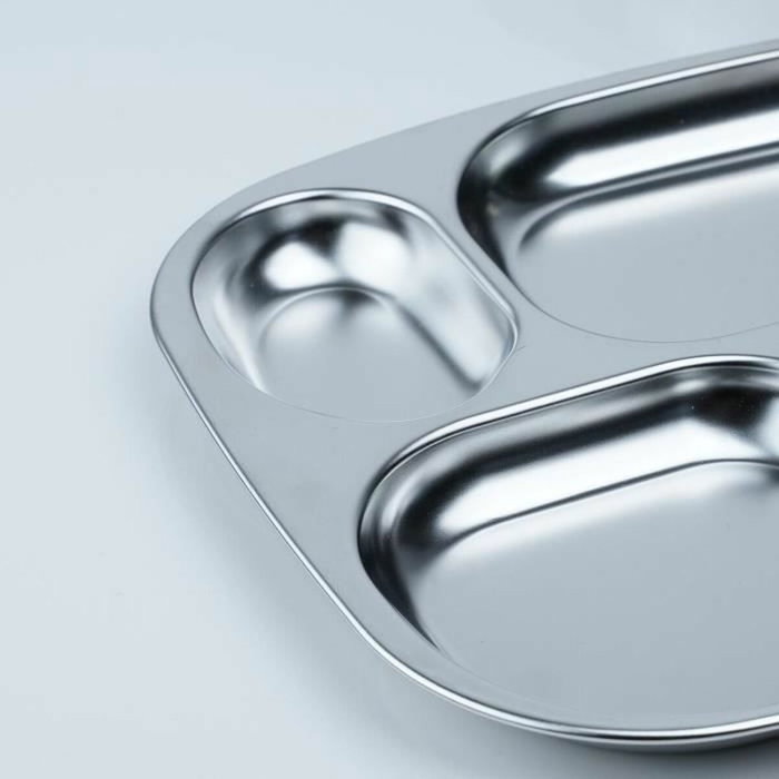 Thermobaby Plateau compartimenté 4 compartiments en Inox Thermobaby Plateau compartimenté 4 compartiments en Inox