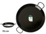 La Dehesa Poêle à paella émaillée 70 cm 30 portions acier émaillé noir (Set de 2)