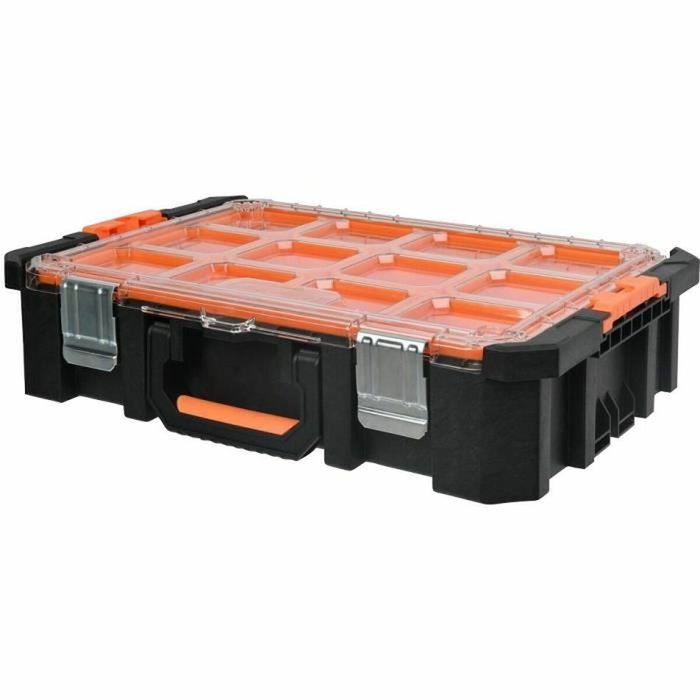 Tood Mallette organisateur avec 12 godets amovibles noir/orange Tood Mallette organisateur avec 12 godets amovibles noir/orange