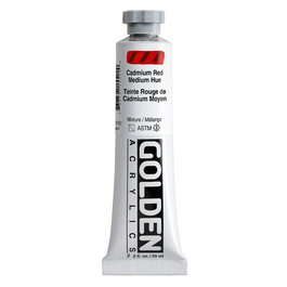 Golden Peinture Acrylique Heavy Body Cadmio Rojo Tono Medio 59 ml