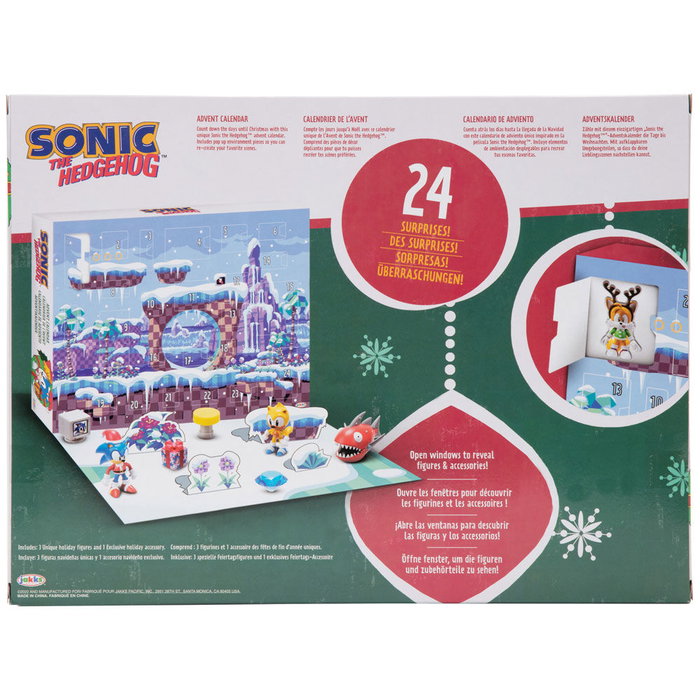 JAKKS PACIFIC Calendrier de l'Avent Sonic The Hedgehog - Dimensions: 405 x 305 x 58 mm JAKKS PACIFIC Calendrier de l'Avent Sonic The Hedgehog - Dimensions: 405 x 305 x 58 mm