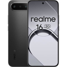 Realme 16 5G Smartphone 256 Go 8 Go RAM Noir – Écran AMOLED 120 Hz, Batterie 6550 mAh