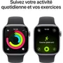 Apple Watch Series 11 GPS, Boîtier Aluminium Space Grey 42mm, Bracelet Sport Band Noir S/M
