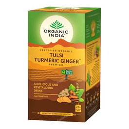 ORGANIC INDIA Infusion Tulsi Turmeric Ginger Ayurvedica 25 sachets
