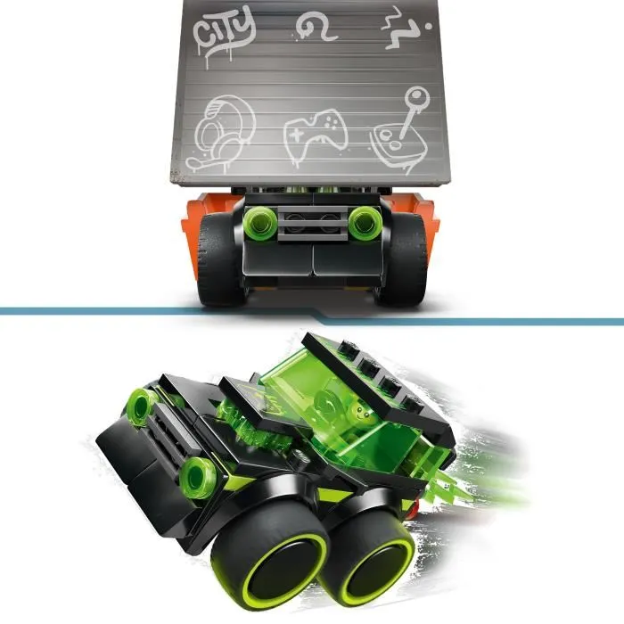LEGO 60484 City Véhicules La Voiture de Course de Jeu Vidéo - Set de Construction Jouet pour Enfants à partir de 5 ans - Idée Cadeau