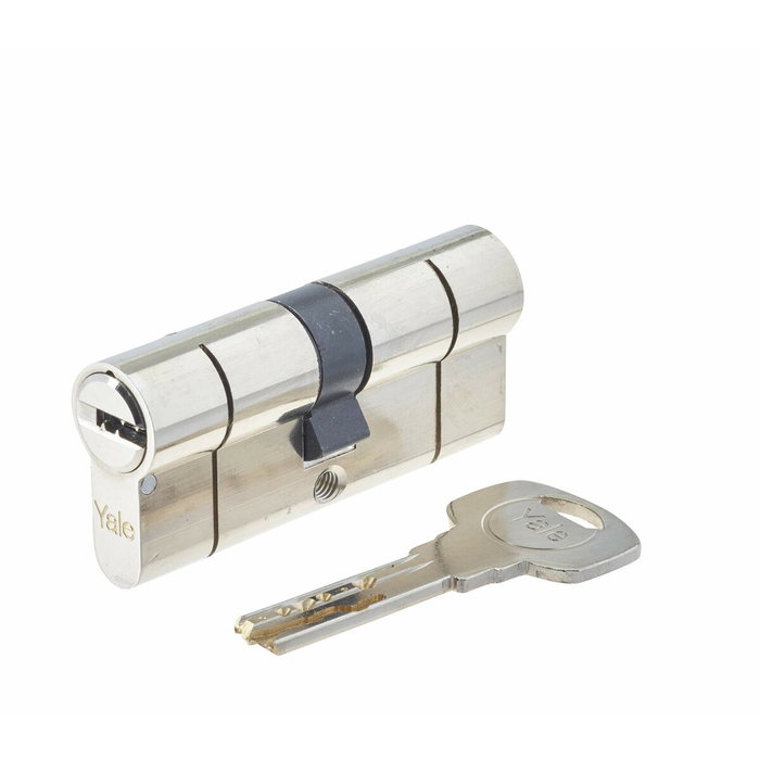 Yale Cylindre haute sécurité Série 2100 débrayable 35x35 mm nickelé Yale Cylindre haute sécurité Série 2100 débrayable 35x35 mm nickelé