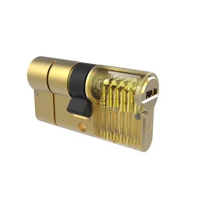 Yale Cylindre de sécurité série 2100 débrayable, 35x35 mm, nickelé, 10 goupilles, anti-crochetage et anti-bumping, avec 5 clés réversibles