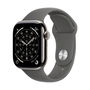 Apple Watch Series 11 GPS + Cellular 46mm Boîtier en Titane Naturel avec Bracelet Sport Gris Pierre Taille S/M