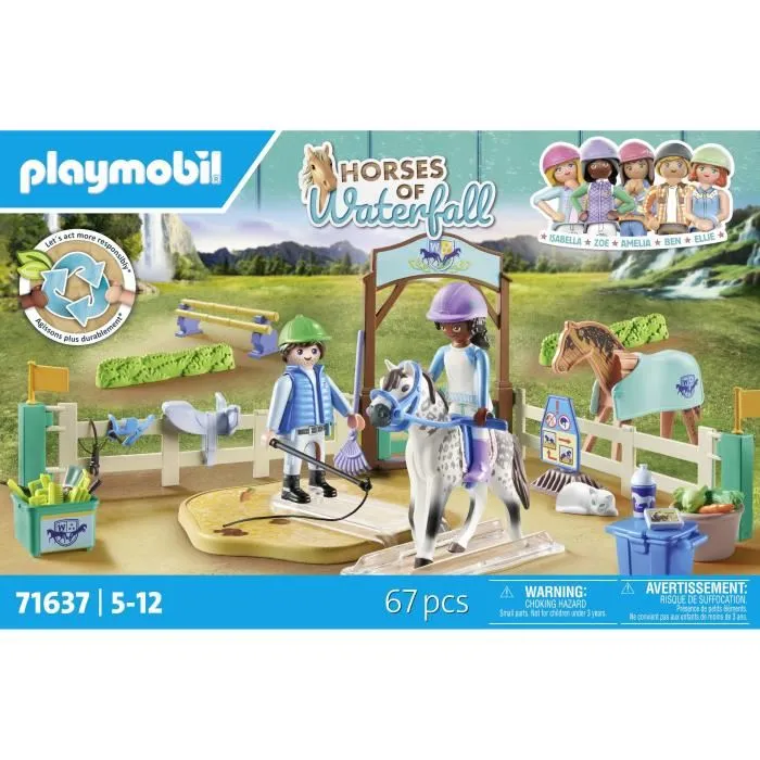 Playmobil 71637 Arène d'équitation Horses of Waterfall - Jeu de construction avec 67 pièces - À partir de 5 ans