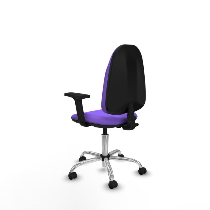 PIQUERAS Y CRESPO Chaise de bureau Algarra, tissu lilas, base chromée
