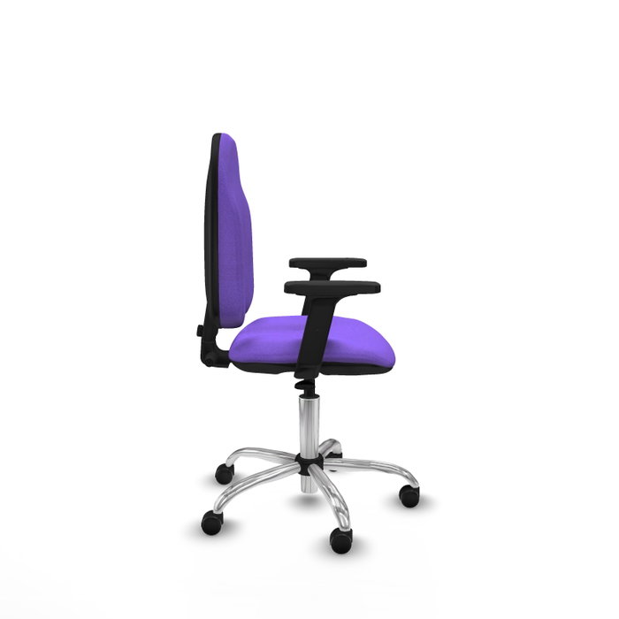 PIQUERAS Y CRESPO Chaise de bureau Algarra, tissu lilas, base chromée