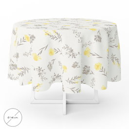 ORYX Nappe Ronde Ø140 cm Fleurs Jaunes