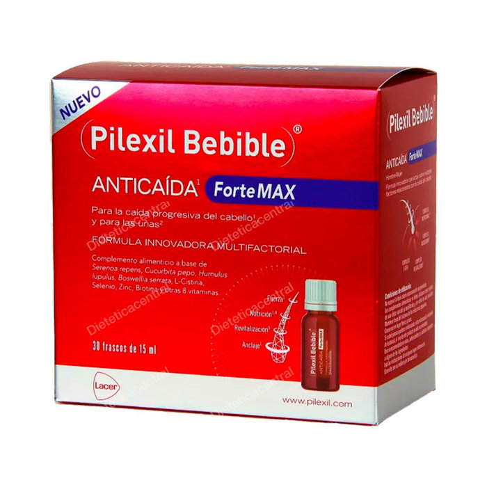 PILEXIL Bebible Anticaida Fortemax 30 flacons de 15 ml PILEXIL Bebible Anticaida Fortemax 30 flacons de 15 ml