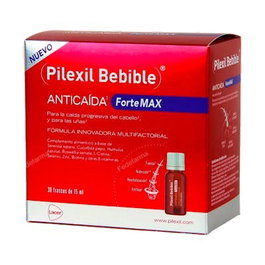 PILEXIL Fortemax Anticaida Bebible - Traitement Anti-Chute Fort - 30 flacons de 15 ml