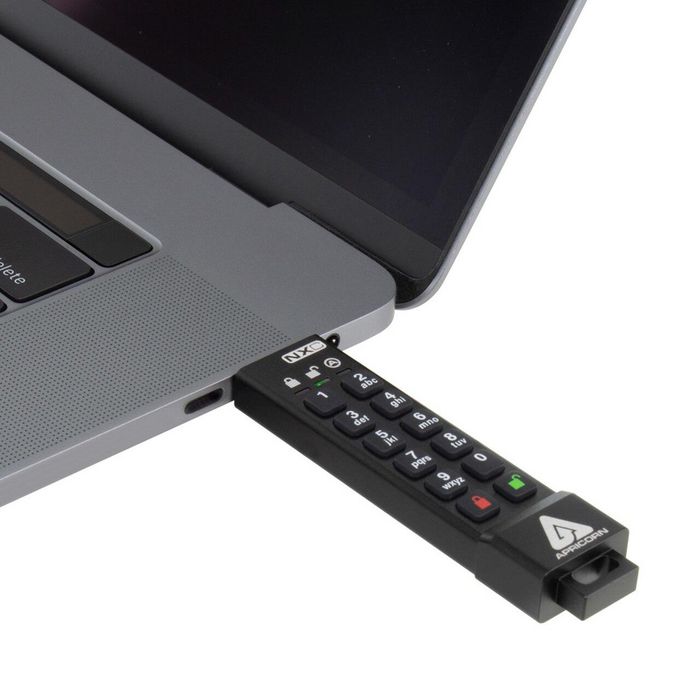 Apricorn 32 Go Clé USB 3.2 Type-C Chiffrement Matériel AES 256 bits XTS 5 Gbps