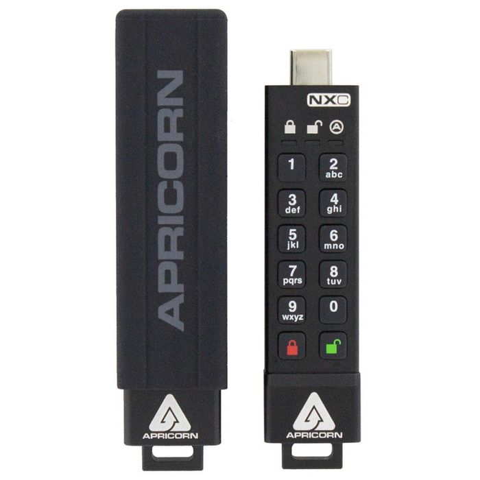 Apricorn 32 Go Clé USB 3.2 Type-C Chiffrement Matériel AES 256 bits XTS 5 Gbps