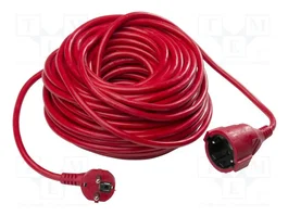 AS SCHWABE Rallonge réseau H05VV-F 3G1,5mm2 15m rouge