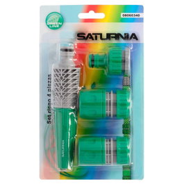 SATURNIA Lot d'irrigation plastique 4 pièces