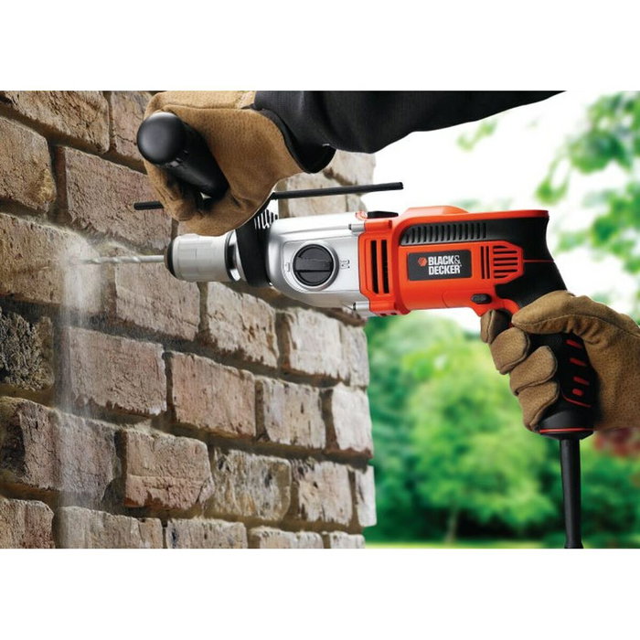 Black + Decker KR1102K-QS Perceuse à percussion filaire 1100W avec coffret de rangement