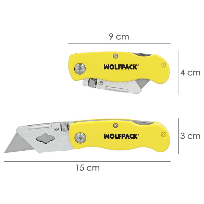 WOLFPACK LINEA PROFESIONAL Cutter Pliable Lame Trapézoïdale 155 mm