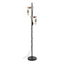BigBuy Home Lampadaire Noir et Beige en Bois et Fer