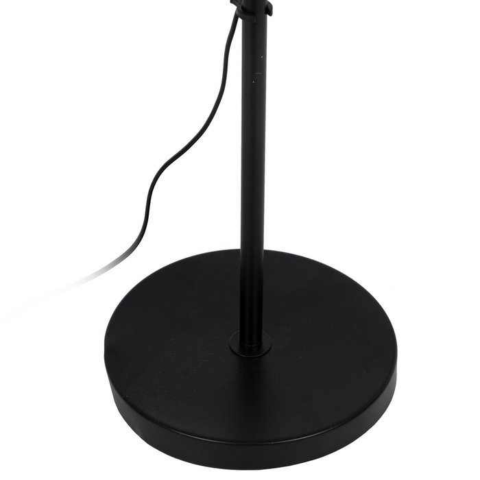 BigBuy Home Lampadaire Noir et Beige en Bois et Fer