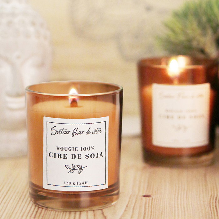 Home Deco Factory Bougie en Cire de Soja Fleur de Coton