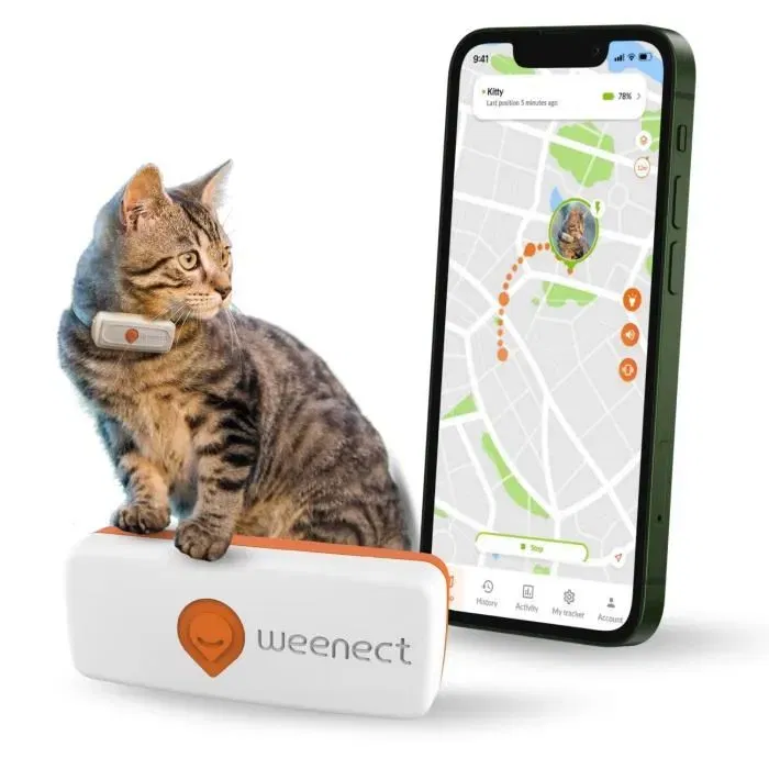 Weenect XS Traceur GPS pour Chat, Collier Localisation en Temps Réel Sans Limite de Distance - White Edition 2023 Weenect XS Traceur GPS pour Chat, Collier Localisation en Temps Réel Sans Limite de Distance - White Edition 2023