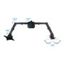 TooQ Support Bureau pour 2 Moniteurs 17-27 Pouces VESA 75x100 mm, Noir, 8 kg/Bras