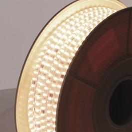 Bobine de ruban LED 60 LEDs/m 1500Lm/m 6000K SMD2835 220VAC IP65 50m Blanc Frío
