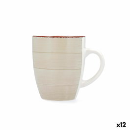 Quid Mug Vita Morning 35 cL, Beige, Céramique, Lot de 12