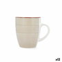 Quid Mug Vita Morning 35 cL, Beige, Céramique, Lot de 12