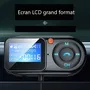 Thomson Transmetteur FM Bluetooth avec écran déporté et câble spiral 1m - Voltmetre et lecteur carte SD pour voiture 12V/24V