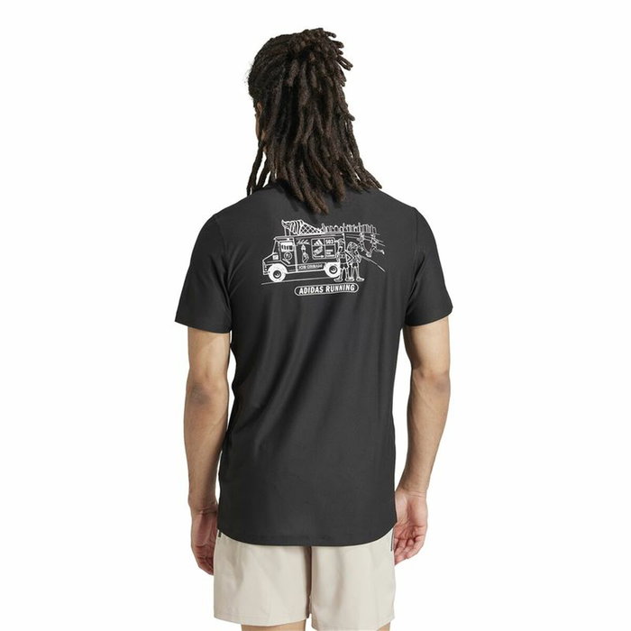 T-shirt à manches courtes homme Adidas Running Ice Cream Graphic Noir