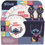 Stor Set de vaisselle et couverts Stitch Palms pour bébé - Assiette, bol, verre, cuillère et fourchette - Adapté au micro-ondes