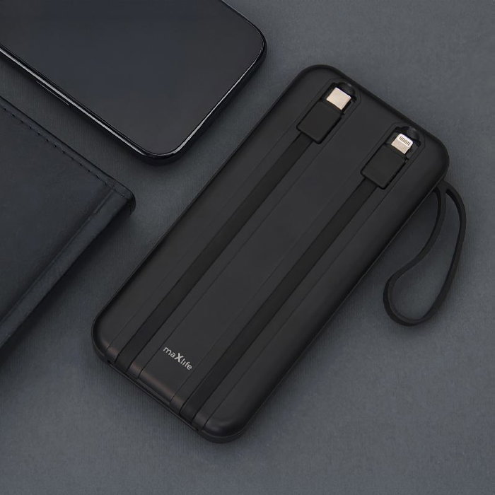 FOREVER Powerbank Maxlife 10000 mAh avec écran et charge rapide 22,5W PD QC