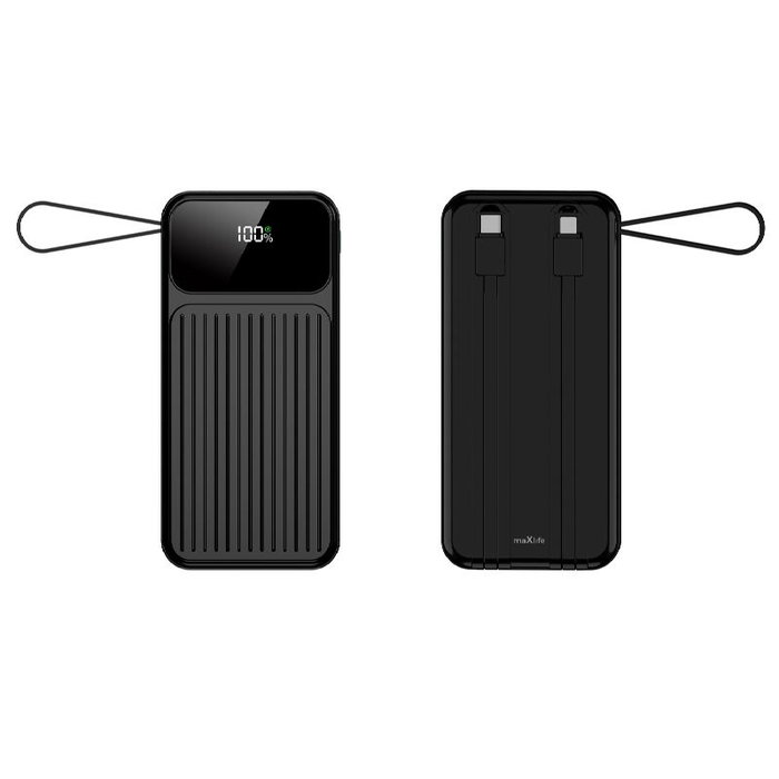 FOREVER Powerbank Maxlife 10000 mAh avec écran et charge rapide 22,5W PD QC