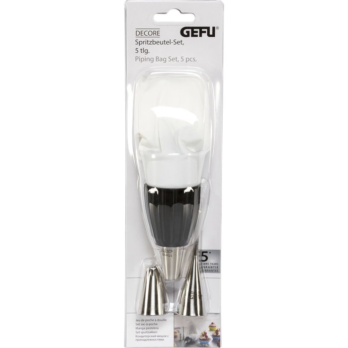Gefu Set de poches à douilles DECORE 5 pièces Gefu Set de poches à douilles DECORE 5 pièces